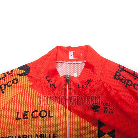 Bahrain Mclaren Cycling Jersey Bib Short 2020 Short Sleeve Red Orange Black